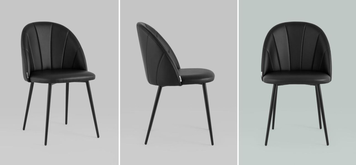 Стул Balsari S Chair Черная Экокожа