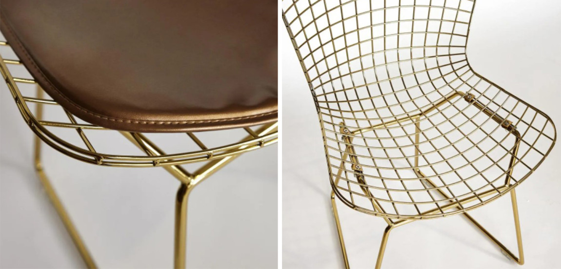Стул Bertoia Chair Gold
