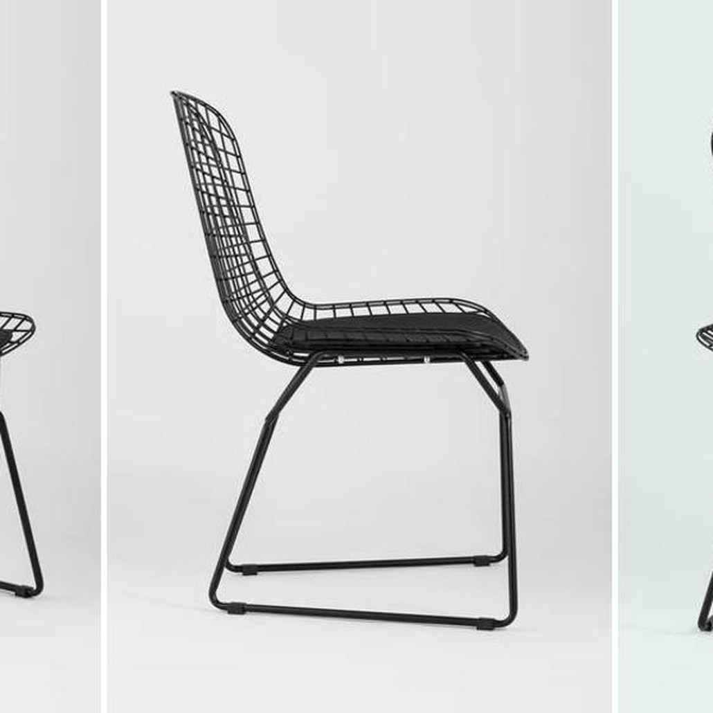 Стул Bertoia Chair Черный Матовый Металл