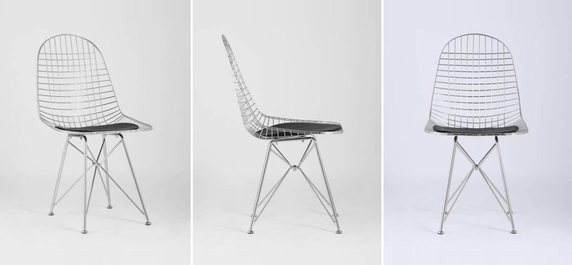 Стул Bertoia S Chair Хромированный Металл