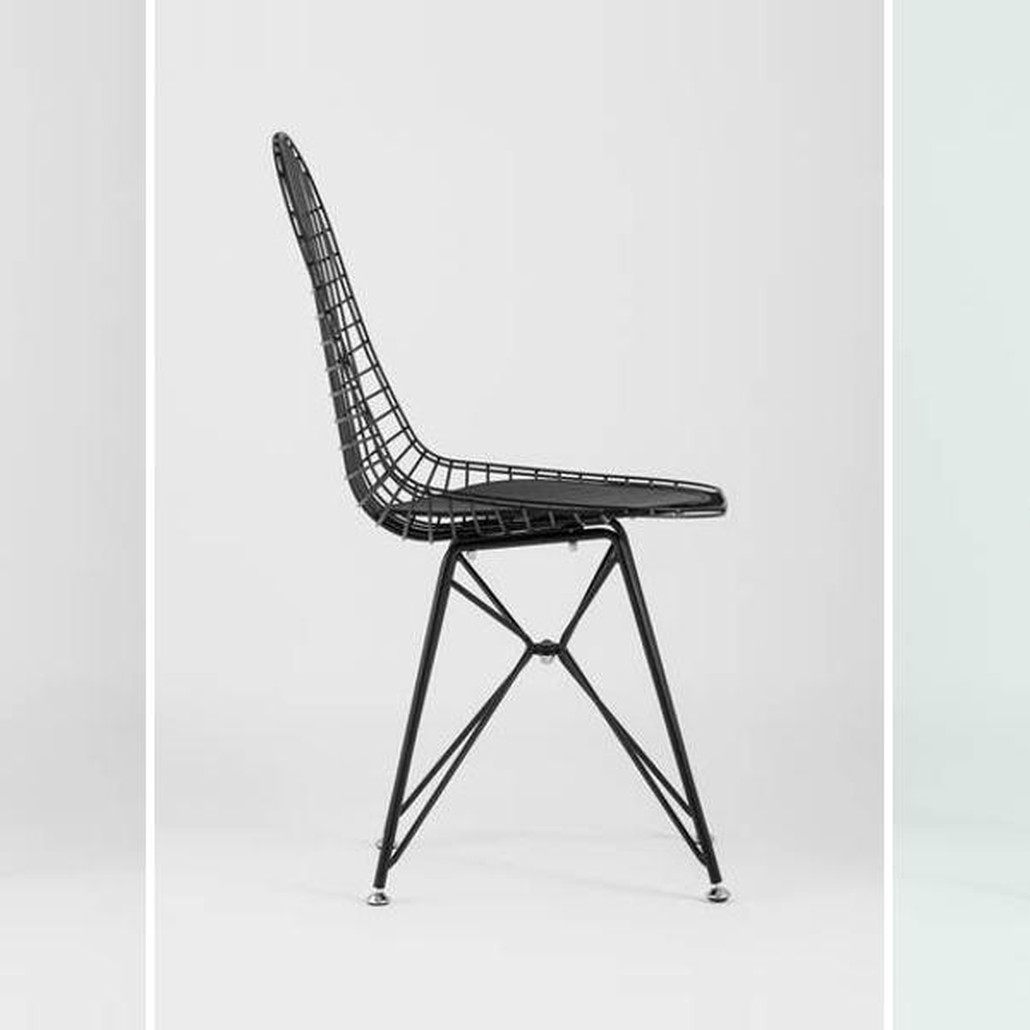 Стул Bertoia S Chair Черный Матовый Металл