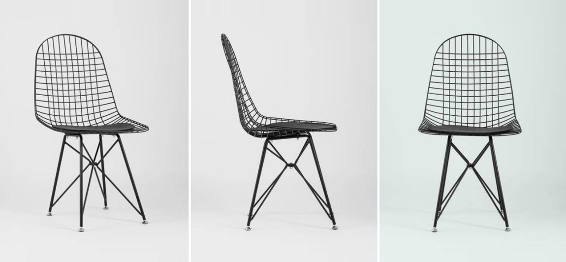 Стул Bertoia S Chair Черный Матовый Металл
