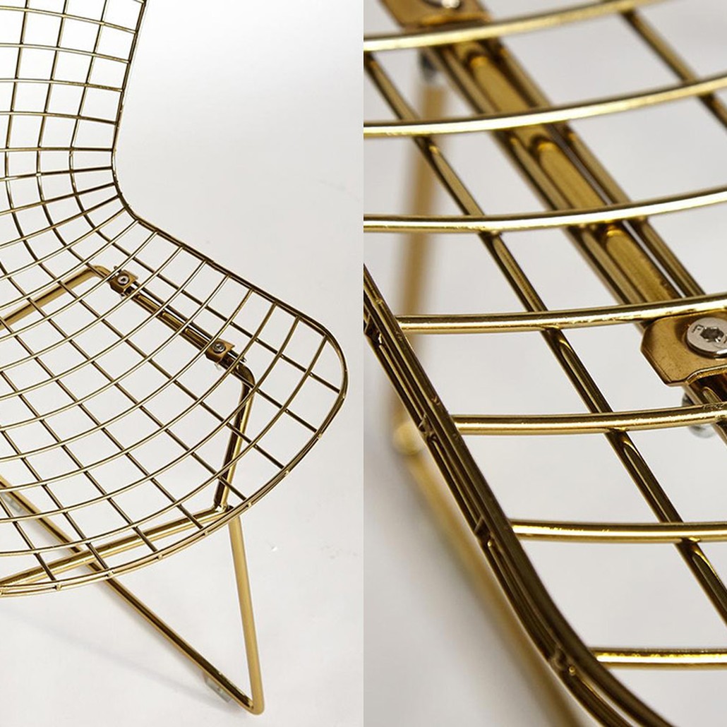 Стул Bertoia Side Chair gold