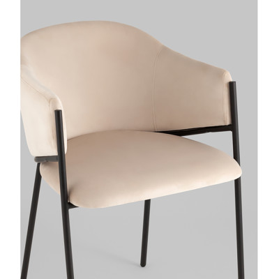 Стул Brace велюр молочный