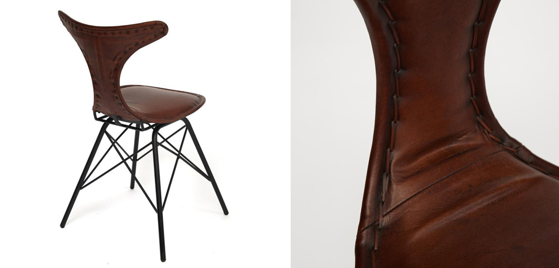Стул Buffalo Leather Industrial Chair
