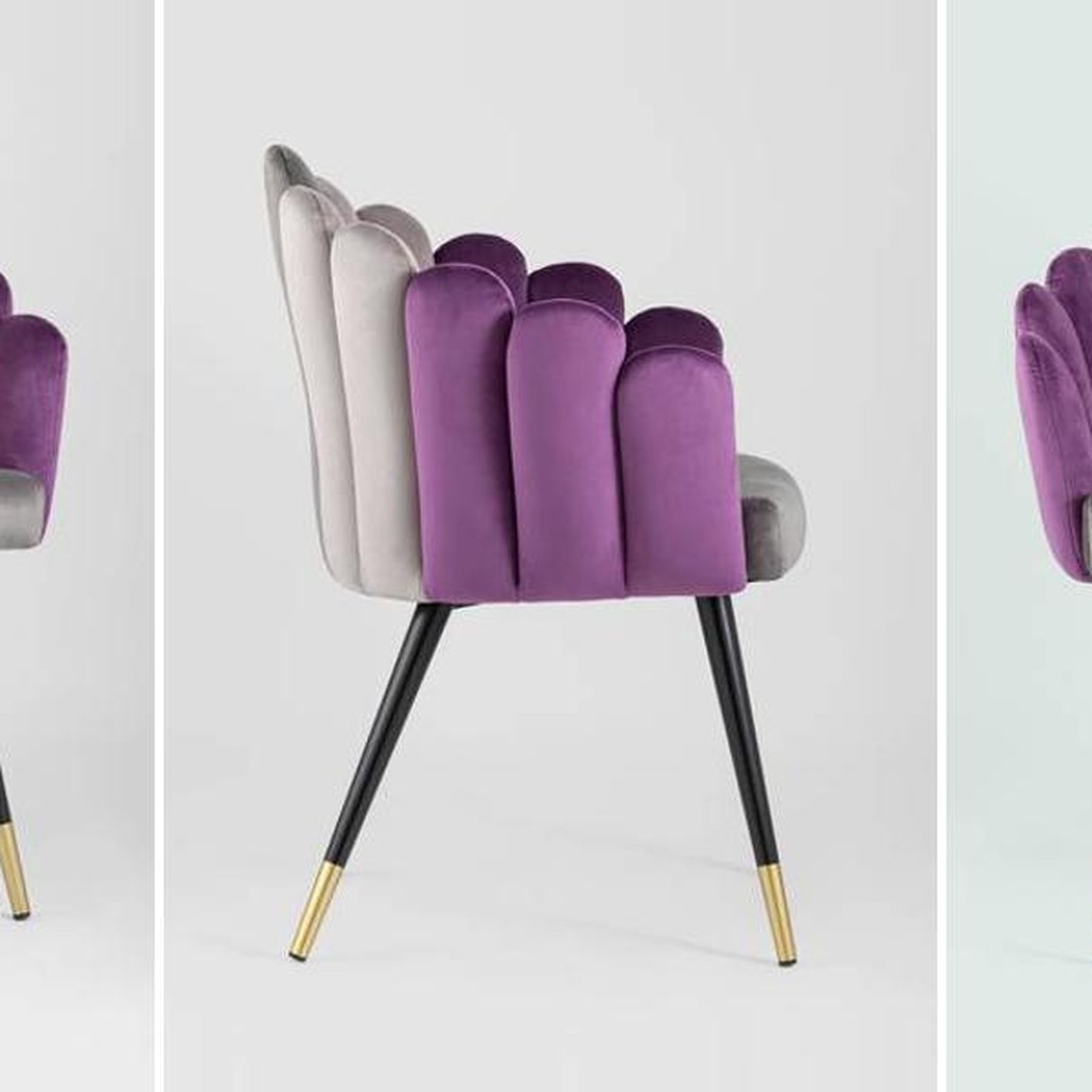 Стул Camellia Chair Сиреневый Велюр
