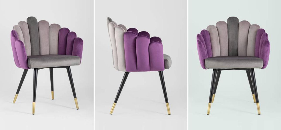 Стул Camellia Chair Сиреневый Велюр