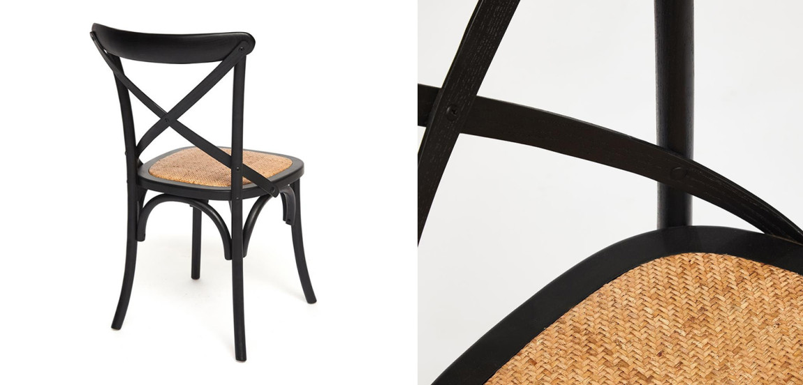 Стул Chaise Provence en Bois noir черный