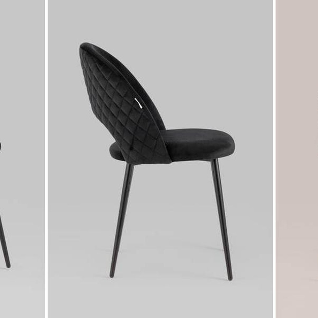 Стул CLIFF Chair Черный Велюр