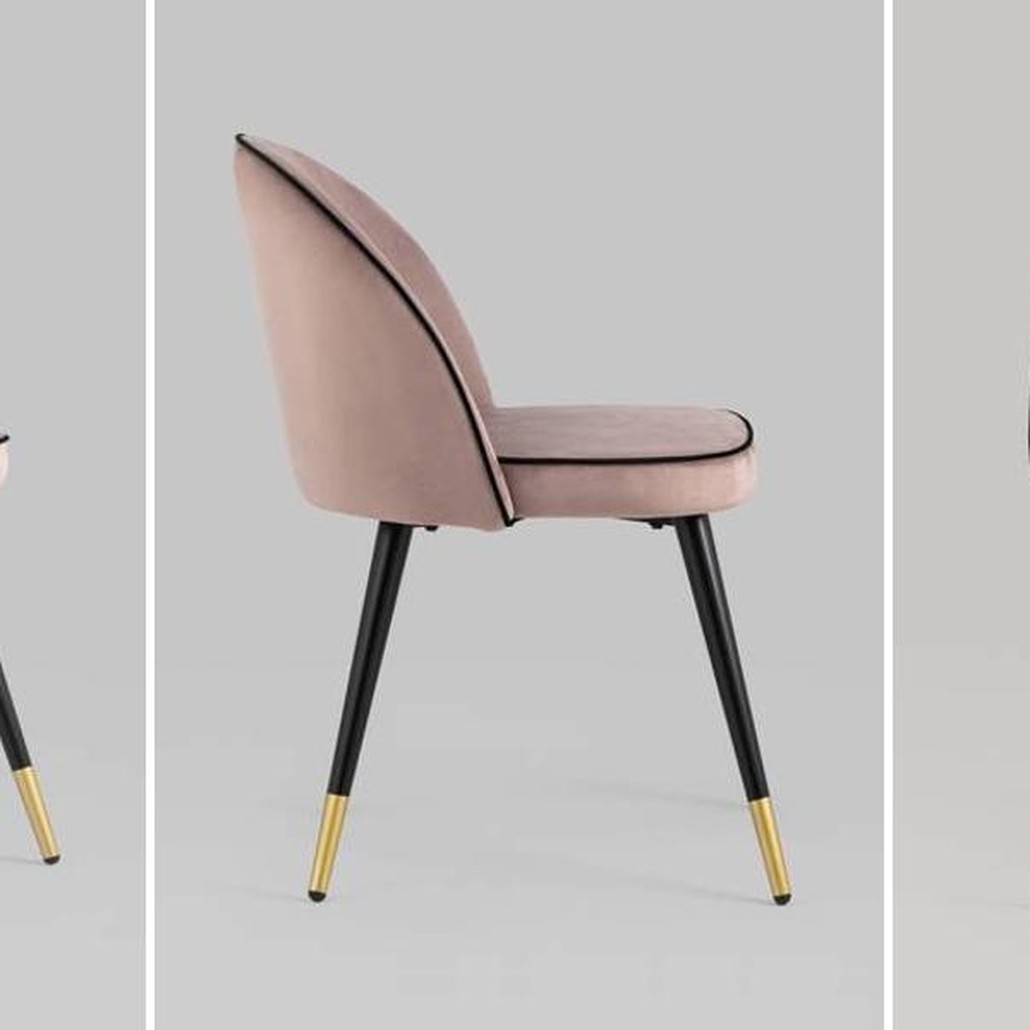 Стул Cooper Chair LUX Пепельно-Розовый Велюр