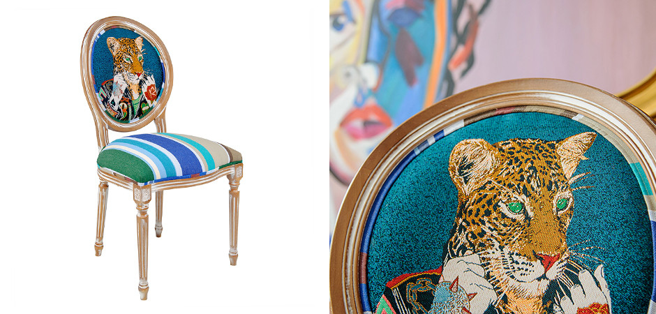 Стул Crazy Leopard Blue