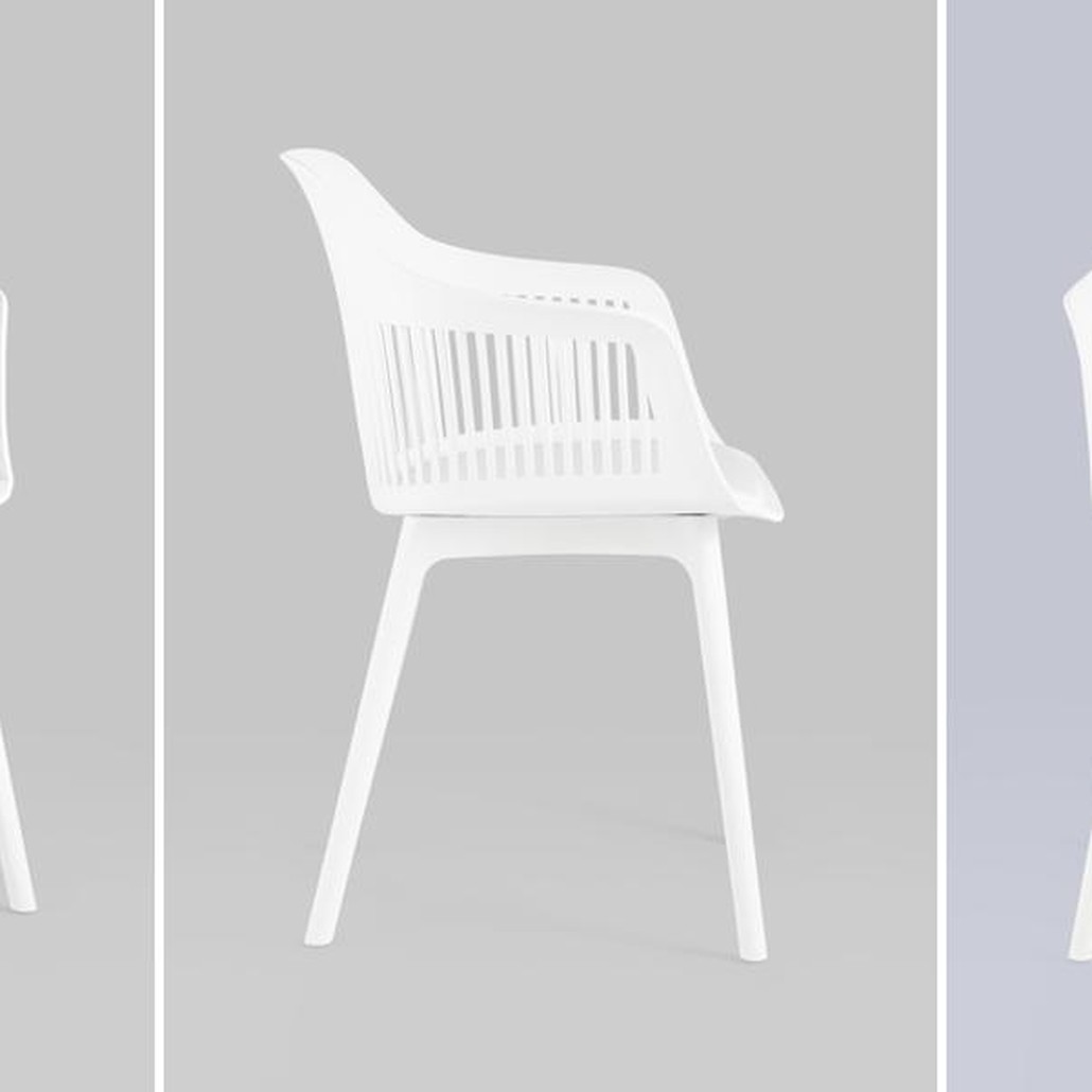 Стул Crocus Chair Белый цвет Подушка эко-кожа
