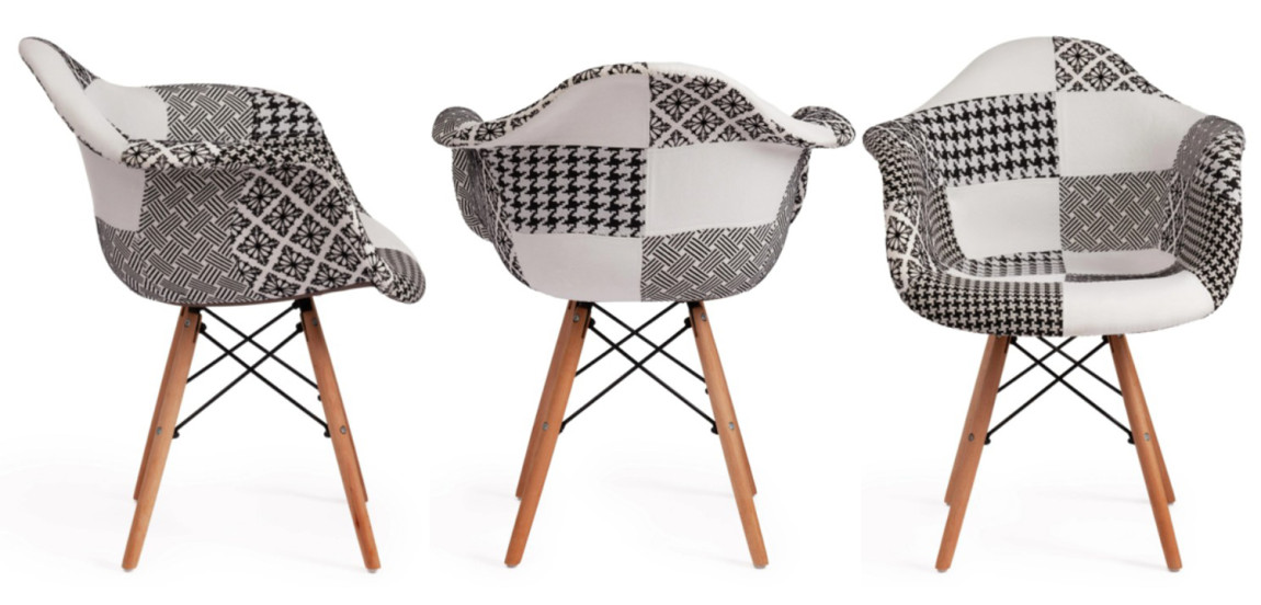 Стул DAW black&white patchwork