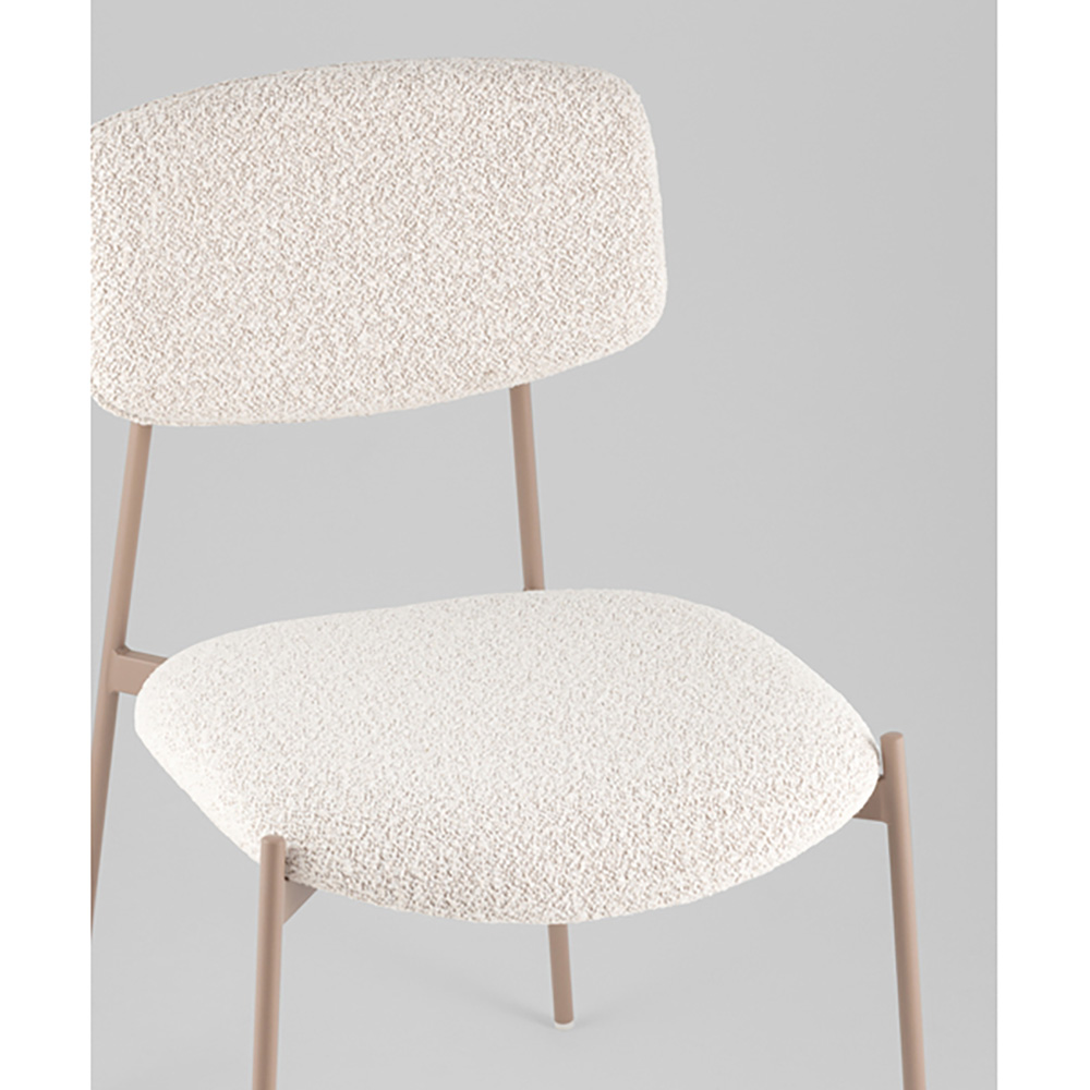 Стул Doe без подлокотников молочный