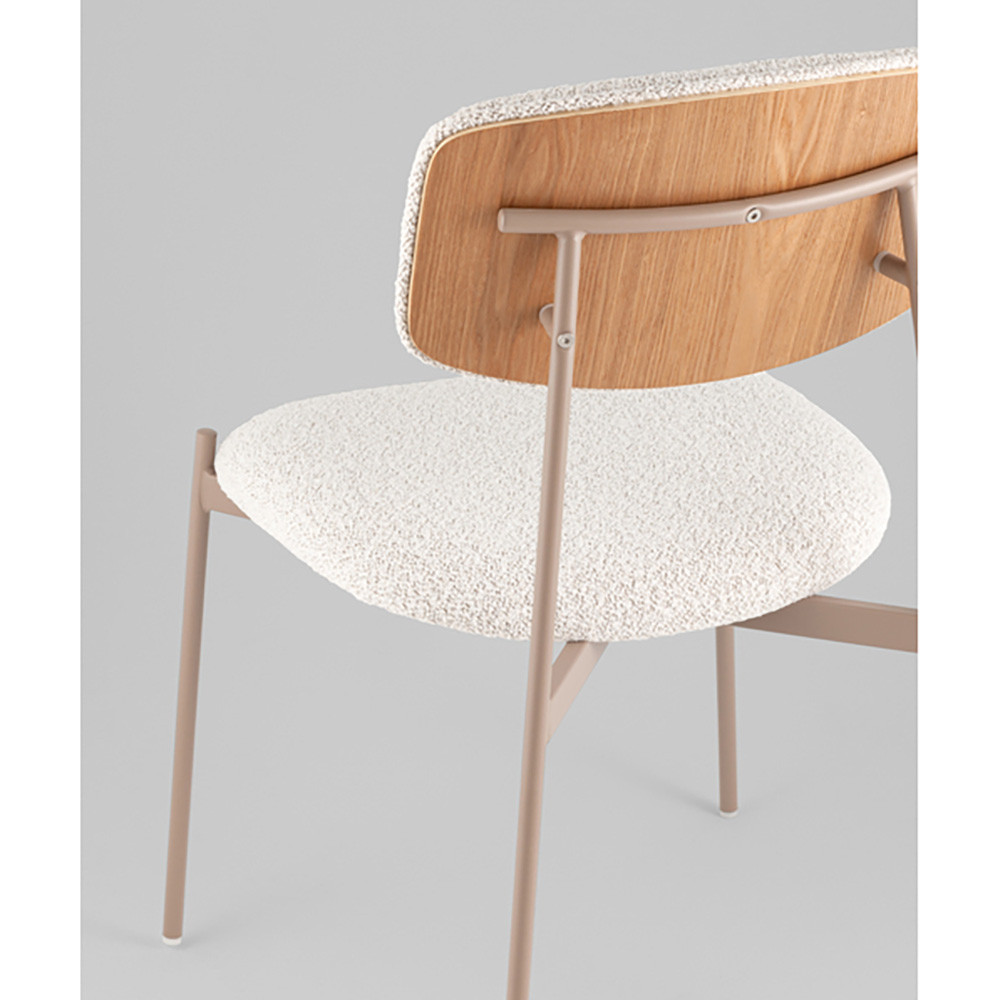 Стул Doe без подлокотников молочный