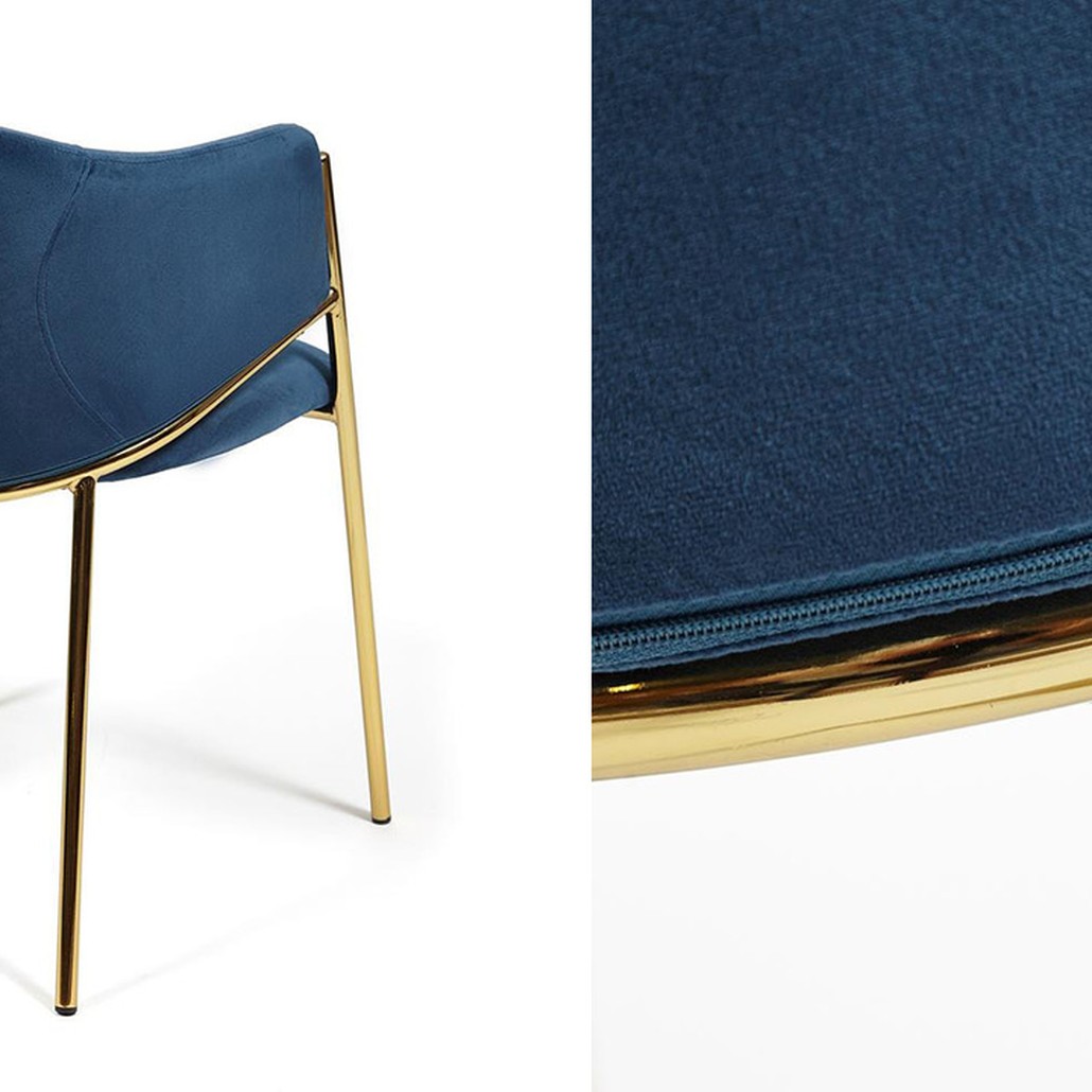 Стул Dolores blue velvet