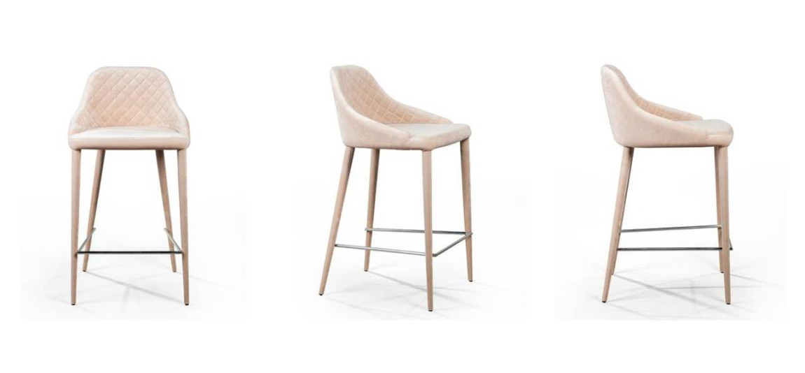 Стул Douglas Rhombus Bar stool Бежевый Велюр