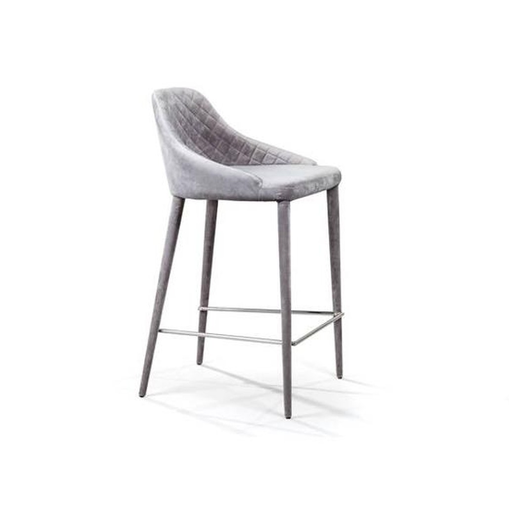Стул Douglas Rhombus Bar stool Серый Велюр