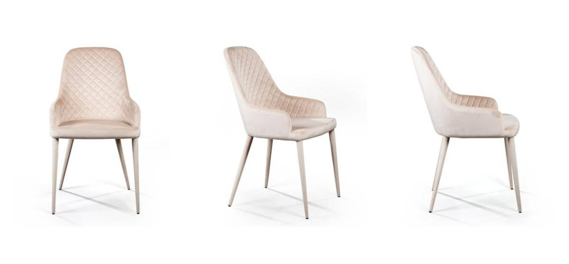 Стул Douglas Rhombus Chair Бежевый Велюр