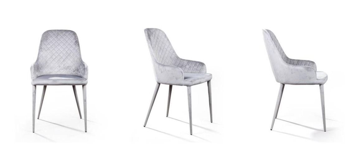 Стул Douglas Rhombus Chair Серый Велюр