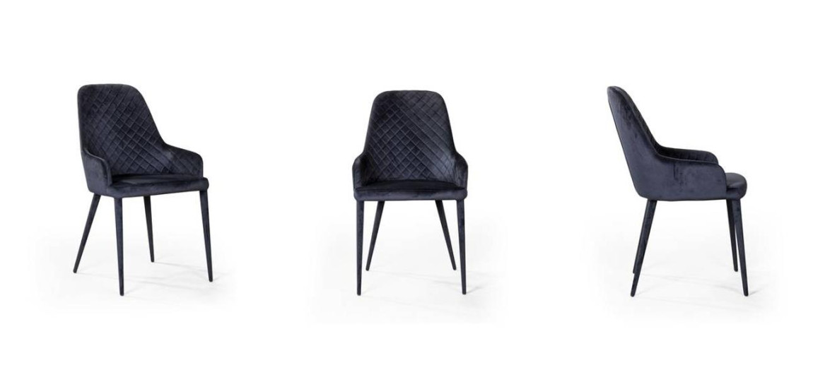 Стул Douglas Rhombus Chair Черный Велюр