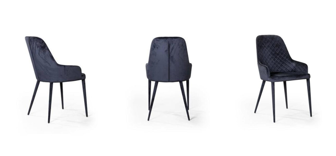 Стул Douglas Rhombus Chair Черный Велюр