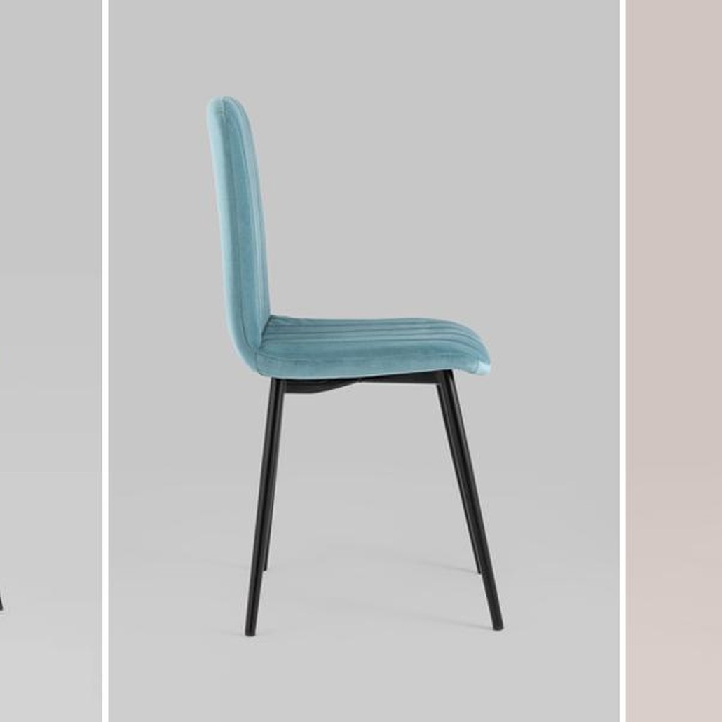 Стул Easy Chair Велюр Голубой цвет