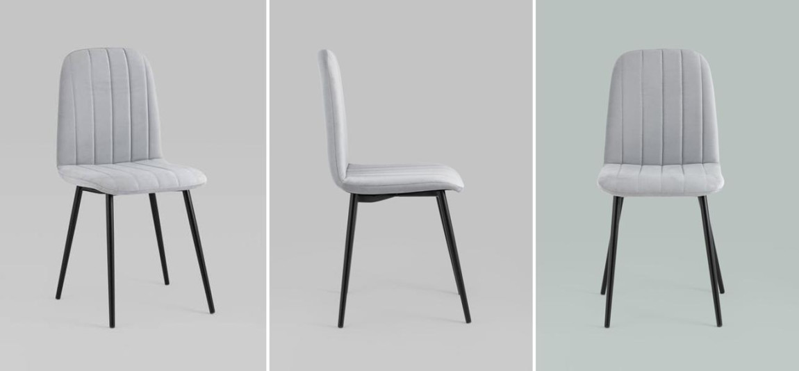 Стул Easy Chair Велюр Светло-Серый цвет