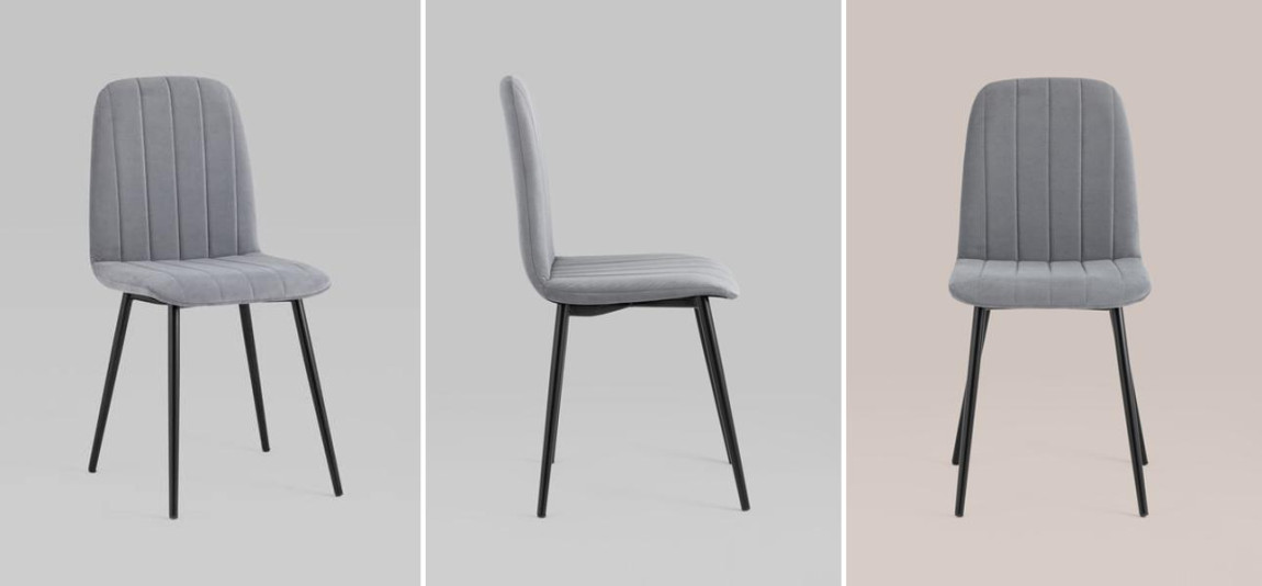 Стул Easy Chair Велюр Серый цвет