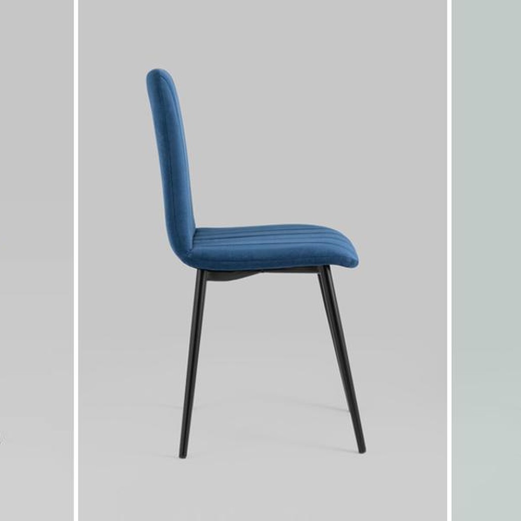 Стул Easy Chair Велюр Синий цвет