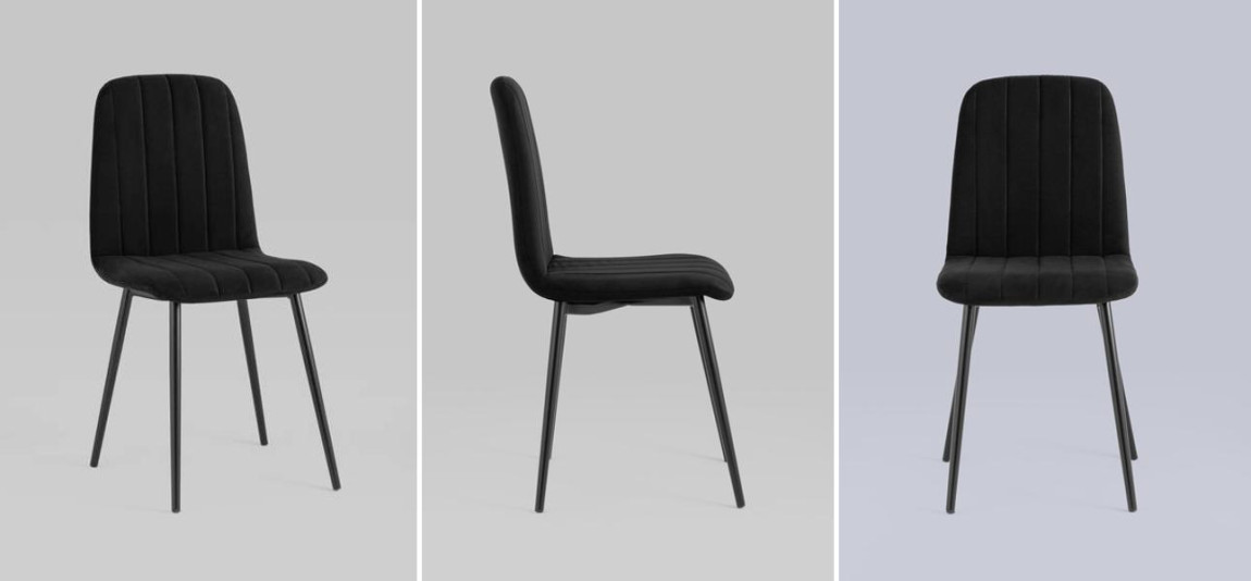 Стул Easy Chair Велюр Черный цвет