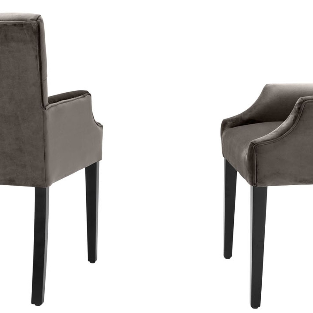 Стул Eichholtz DINING CHAIR ATENA WITH ARM dark