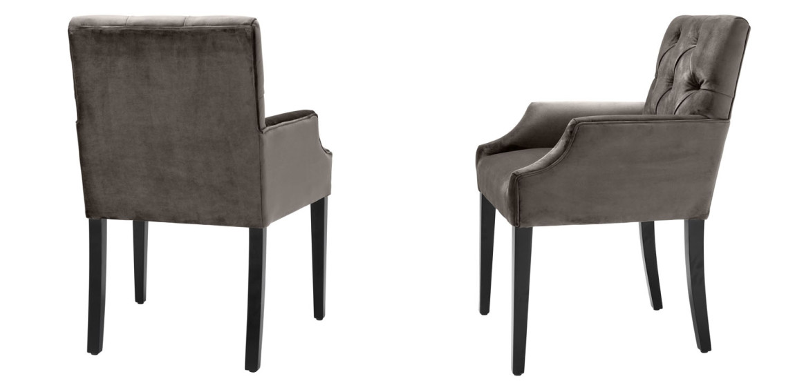Стул Eichholtz DINING CHAIR ATENA WITH ARM dark