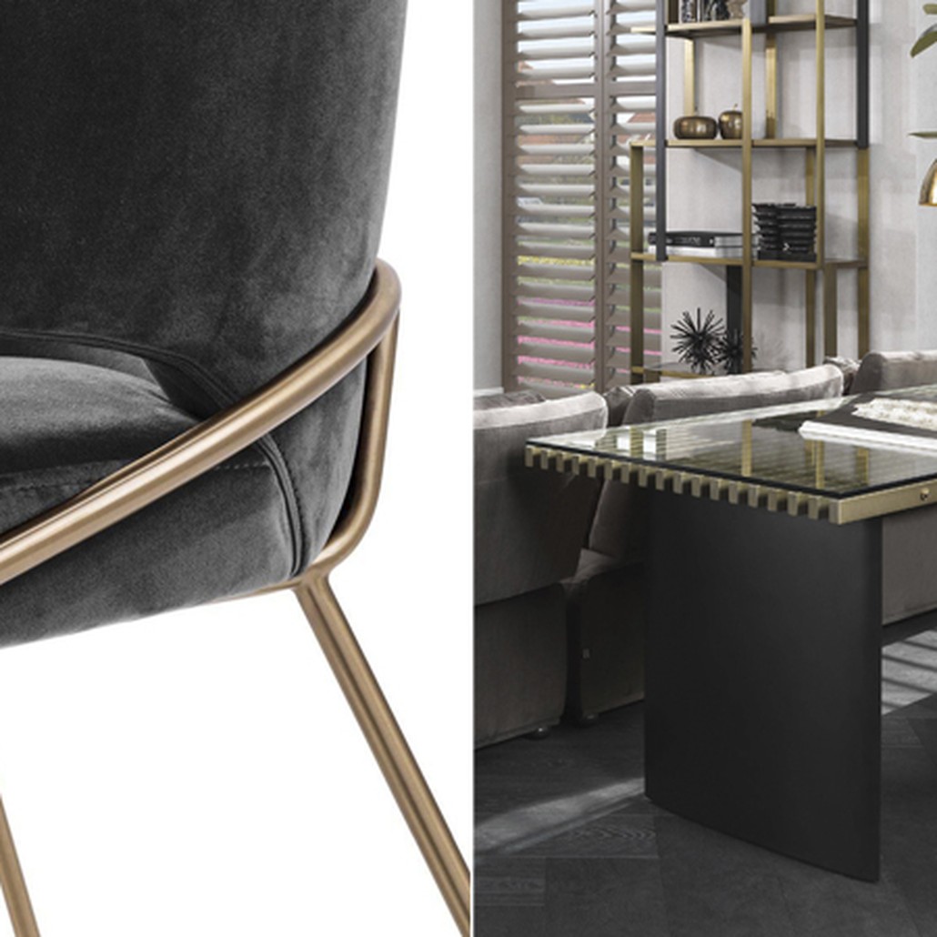 Стул Eichholtz Dining Chair Kinley dark grey
