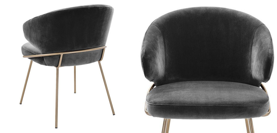 Стул Eichholtz Dining Chair Kinley dark grey
