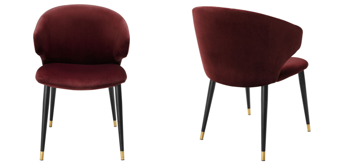 Стул Eichholtz DINING CHAIR VOLANTE burgundy