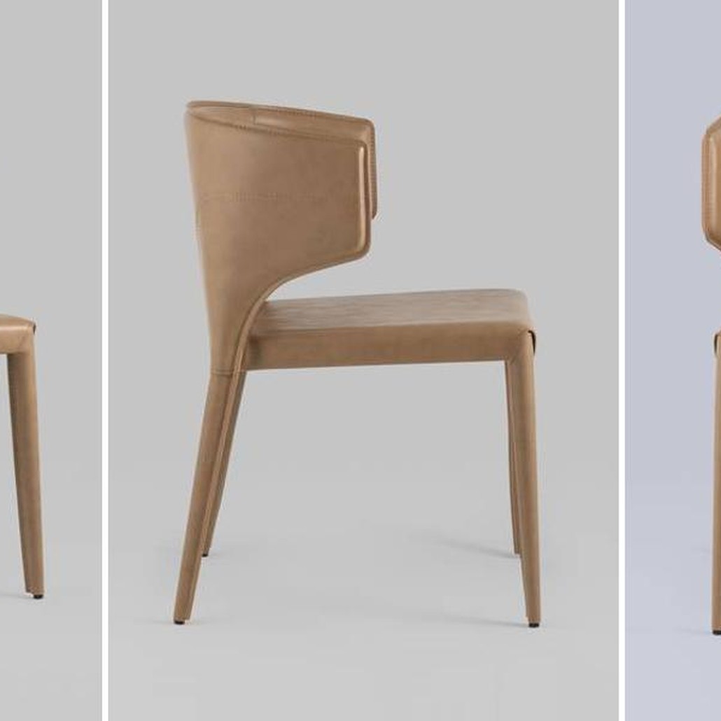 Стул ELBERT CHAIRS Бежевая Экокожа