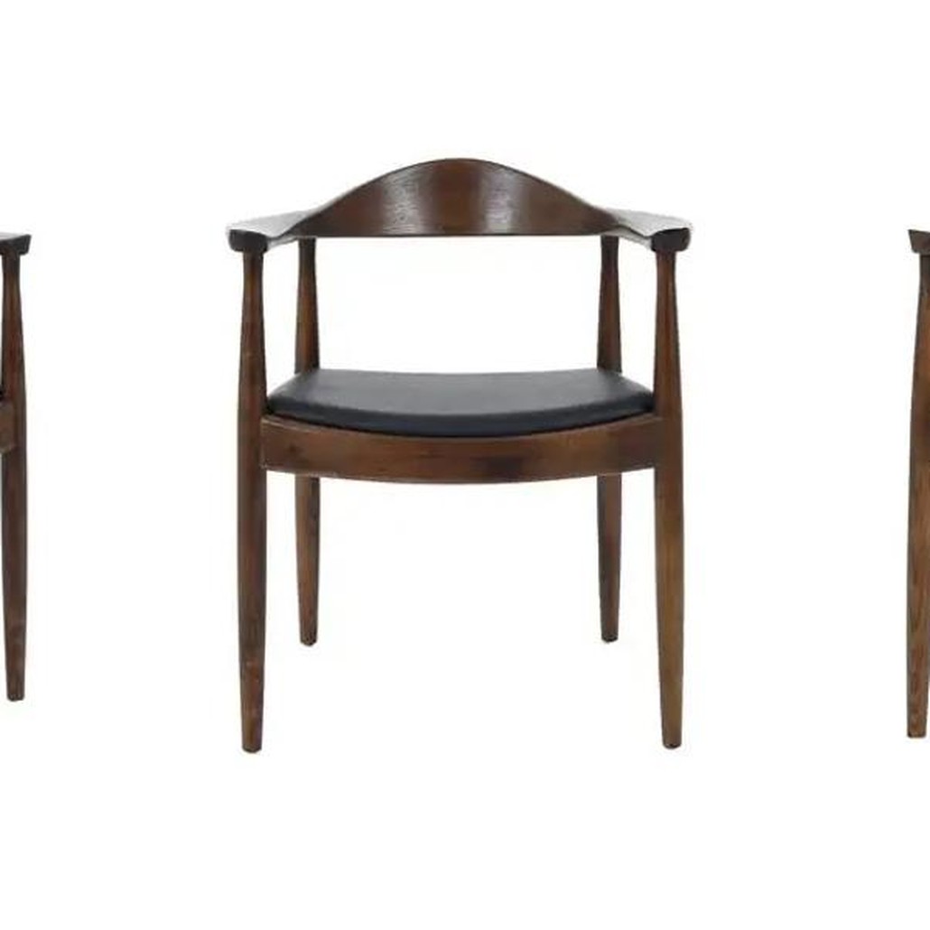 Стул Elbow HANS J.WEGNER с Подлокотником Темное Дерево