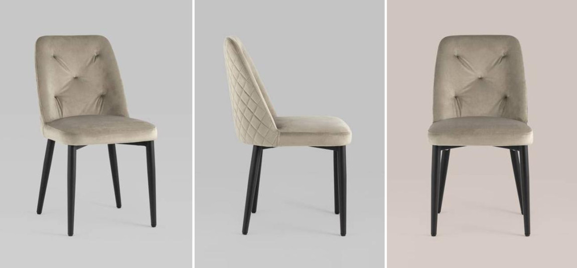 Стул Emma Chair Велюр Шампань