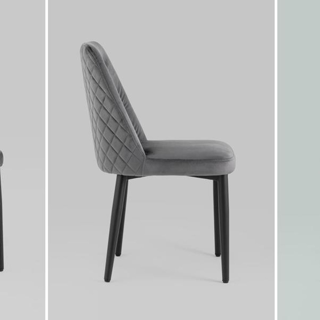 Стул Emma Chair Серый Велюр