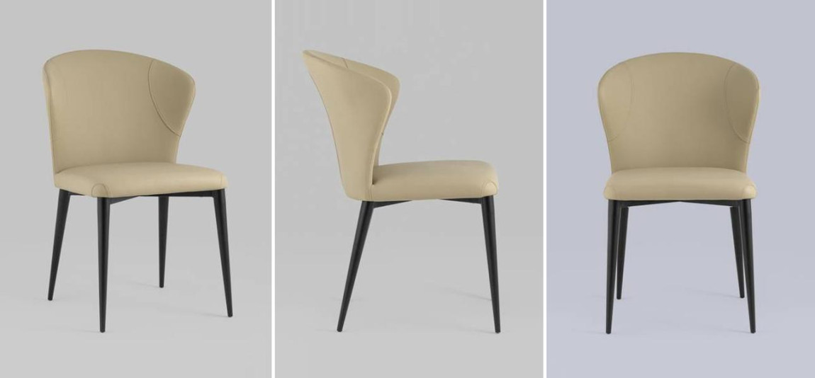 Стул Enigma Chair Бежевая Экокожа