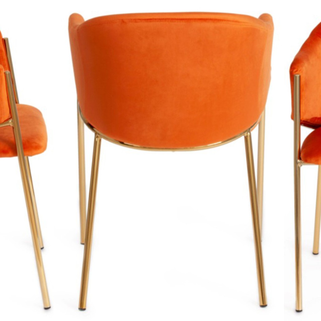 Стул Faisal Orange Velvet Chair