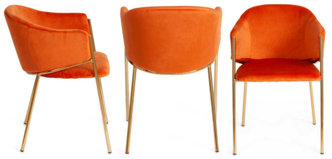 Стул Faisal Orange Velvet Chair