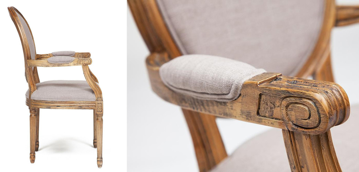 Стул French armchair Provence gray
