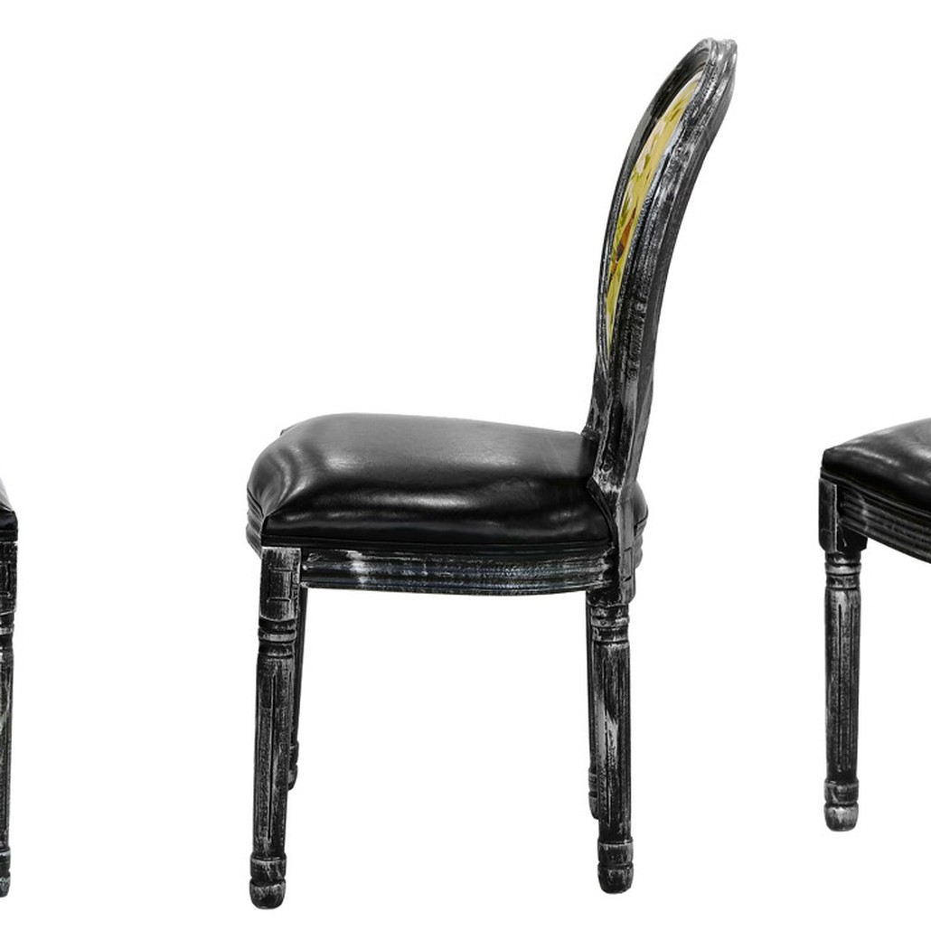 Стул French chair Birds black