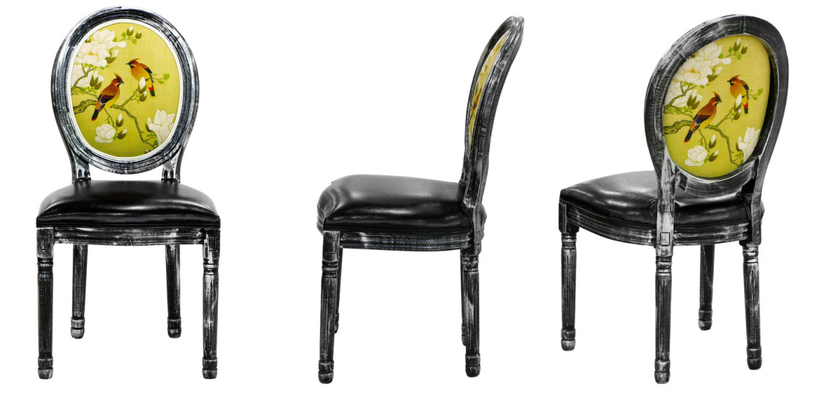 Стул French chair Birds black