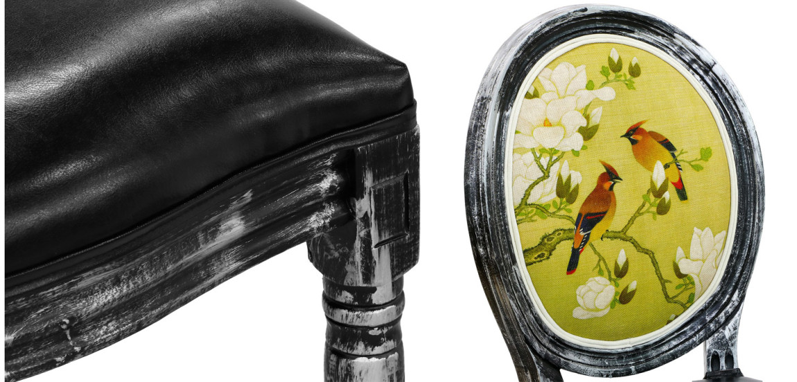 Стул French chair Birds black