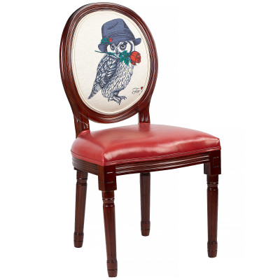 Стул French Owl with a rose
