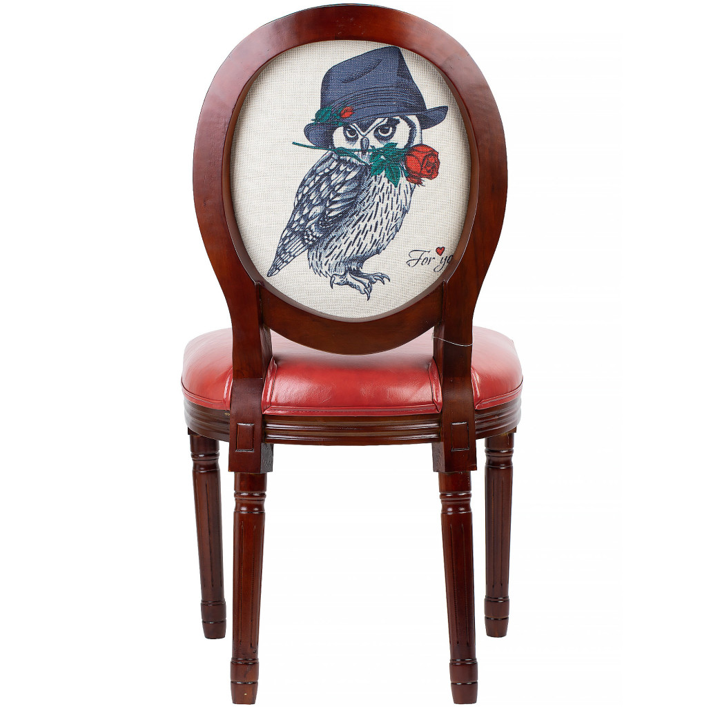 Стул French Owl with a rose