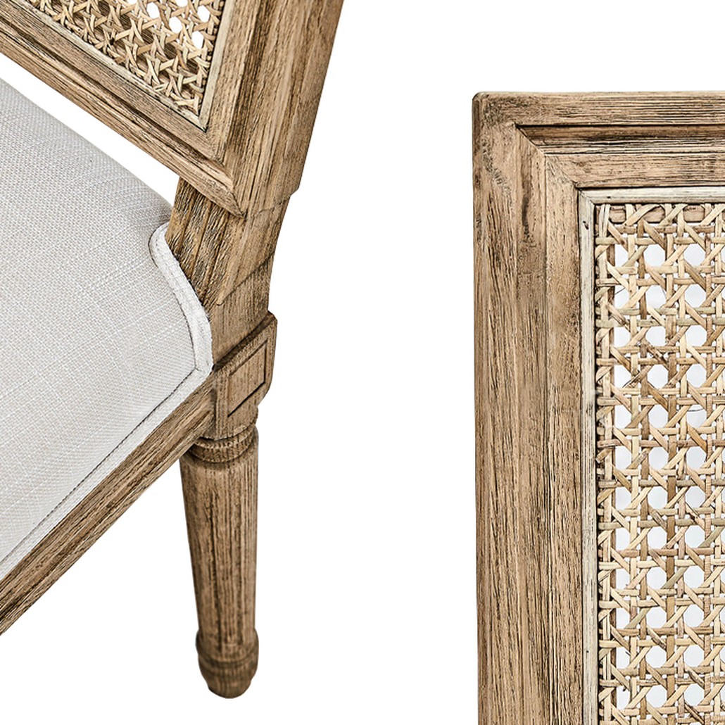 Стул French Provence Rattan Beige Stool